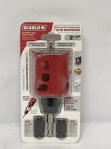 Diablo 2  1/2” DHS2500AR Bi-Metal Hole Saw System Snap Lock - Picture 1 of 3