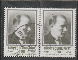 L6274 TURQUIE Timbre Y&T N° 2652 de 1990 " Portrait D'Ataturk " Oblitéré
