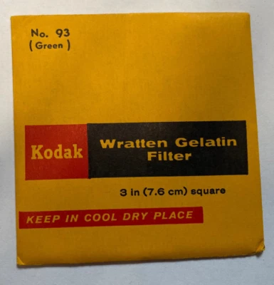 KODAK WRATTEN GELATIN FILTER NO. 93 3" /7.6cm Square unopened - Image 1 of 2