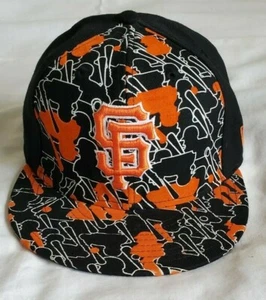 San Francisco Giants MLB New Era 59FIFTY Textured Hat Orange Black 7 1/8 56.8cm - Picture 1 of 8