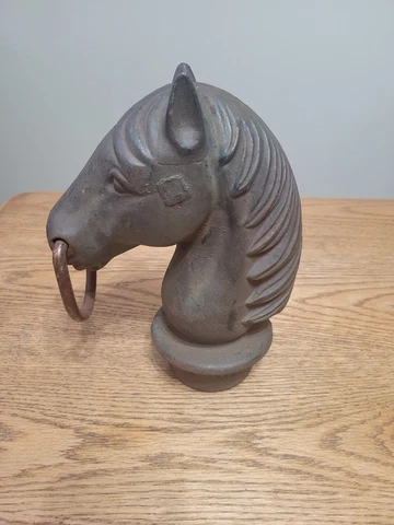 Horse Head for hitching post. Cast Iron Cover