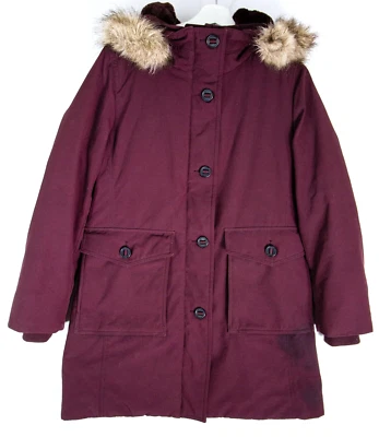 Abrigo Uni Qlo Grueso Cremallera Completa Con Capucha Para Mujer Talla Pequeña DEFECTUOSO Foto 1 de 4