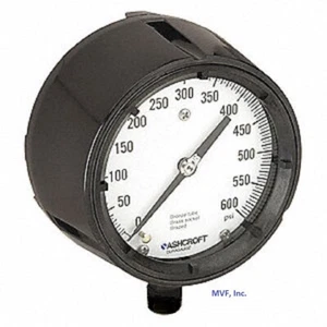 Ashcroft 1279 Dura Manometer 4-1/2"" Fläche 0-600 PSI 1/2"" NPT SS unten 36094 - Bild 1 von 3