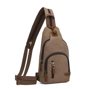 Canvas Sling Bag Crossbody Backpack Shoulder Casual Rucksack for Men Women - Picture 1 of 6