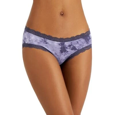 Calcinha feminina Jenni com acabamento em renda biquíni roxa tiedye nova com etiquetas plus size 1X - Imagem 1 de 4