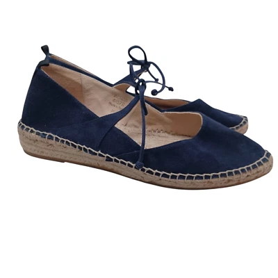 Эспадрильи женские Boden 39 или США 8 синие замшевые с острым носком на плоской подошве - Изображение 1 из 4