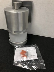 9" Tall LED CylinderWall Sconce with Matte Opal Glass - 2700K - Brushed Aluminum - Picture 1 of 3