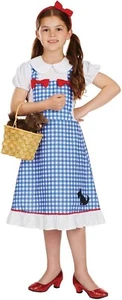 Girls Dorothy Costume Kids Wizard Of Oz Movie Film Dress Halloween - Picture 1 of 5