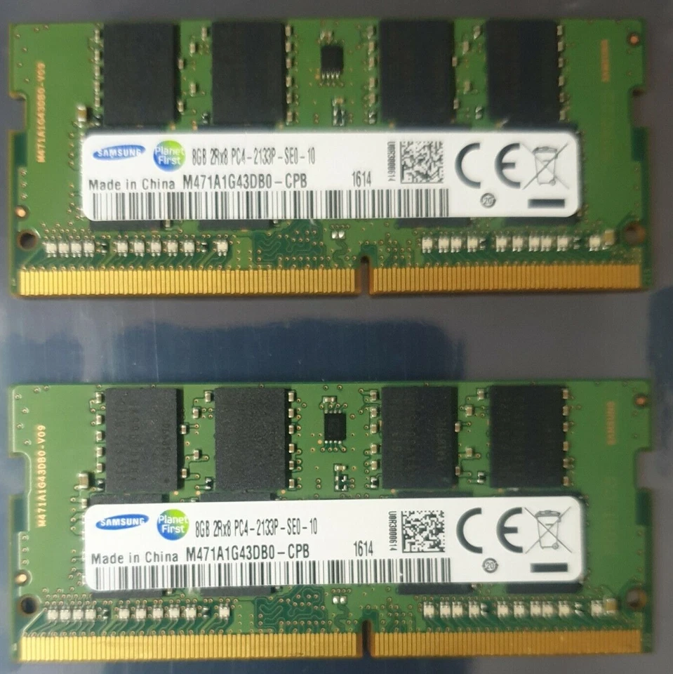 Samsung PC4-17000 PC4 2133P 16GB 2X8GB DDR4 2RX8 2133MHz 260pin Laptop Memory  - Image 1 of 1