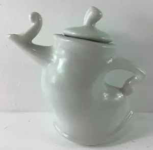 Signed Michael Lambert Whimsical Ceramic Dancing Tea Pot - Picture 1 of 12
