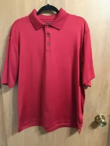 Polo de golf de rendimiento para hombre Pebble Beach, grande, rojo - Imagen 1 de 3
