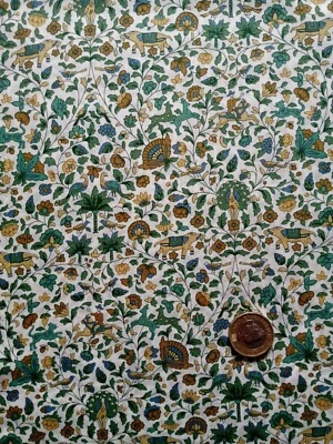 IMRAN - GREEN - Liberty of London Tana Lawn cotton approx 30 x 30 cm