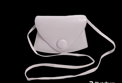 Bolso de mano vintage blanco cruzado cierre magnético botón a presión Mod GoGo Foto 1 de 4