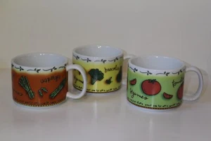 Set of 3 MSC Jocha Vegetable 16 oz Ceramic Soup Bowls - Picture 1 of 10