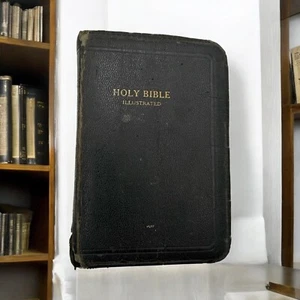 HOLY BIBLE OLD & NEW TESTAMENTS WORLD PUBLISHING ZIPPER CASE UNDATED - Imagen 1 de 21