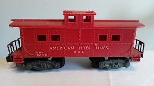 Vintage AMERICAN FLYER A C Gilbert Red Caboose Train Car - Picture 1 of 9