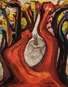 David Alfaro Siqueiros Cactaceas Canvas Print 16 x 20 - Picture 1 of 4