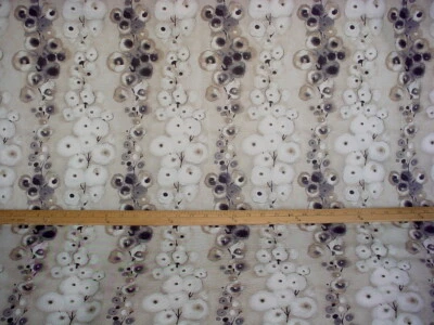 Taylor King Walden Sand Floral Water Color Cotton Print Upholstery Fabric - Image 1 of 3