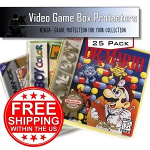 25 Gameboy Virtual Boy Box Protectors clear sleeves Protector CIB protective - Picture 1 of 12
