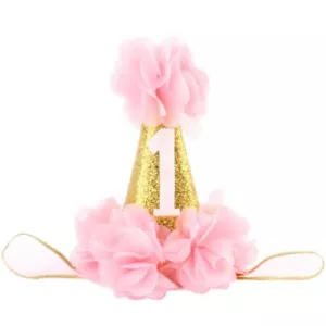 1st birthday Headband Baby First Birthday Hat Party Wear - Picture 1 of 6