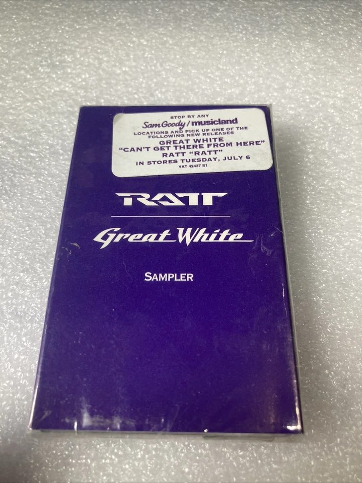 Ratt / Great White ‎– Sampler SEALED PROMO CASSETTE - Image 1 of 3