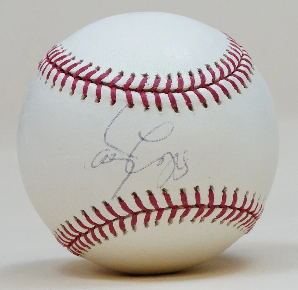 Davey Lopes Firmado Oficial Grandes Ligas Béisbol Certificado de Autenticidad Base Dodgers A's Cubs Automático Foto 1 de 4