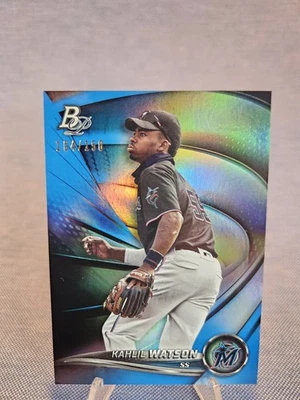 2022 Bowman Platinum KHALIL WATSON True Blue Holo Foil /150 - Image 1 of 4