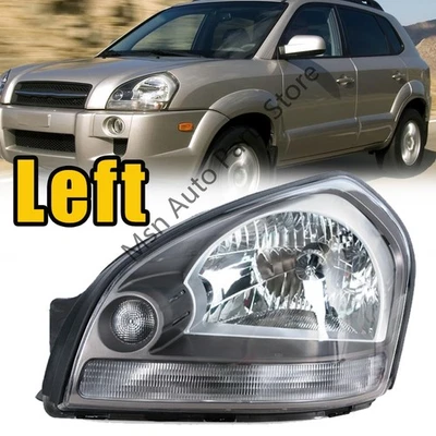 Faro delantero izquierdo negro para Hyundai Tucson 2005 2006-2010 Foto 1 de 4