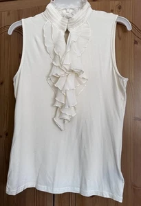 BNWOT Womens Ralph Lauren Ruffle Top Size M - Picture 1 of 7