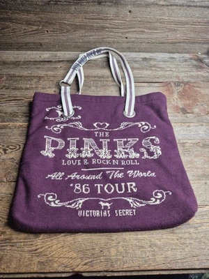 Victoria's Secret The Pinks Tote Bag Purse Shoulder Love & Rock N Roll 86' Tour - Image 1 of 4