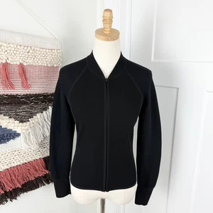 Lululemon Lightweight Ribbed Knit Jacket Black M - Picture 1 of 9