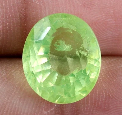 Natürlich Olivgrün Peridot 11.35 Karat Oval Edelstein Zertifiziert G1604 Frisch - Bild 1 von 4
