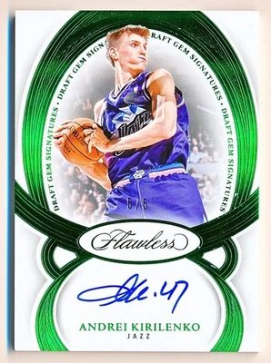2024-25 Flawless Andrei Kirilenko Draft Gem Signatures Emerald Auto #DGS-AKJ /5 - Image 1 of 2