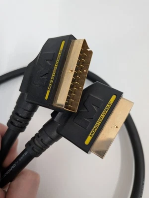 MONSTER CABLE - GOLD SCART LEAD - 1M - DOUBLE SHIELDED - SV1SCART - Image 1 of 3