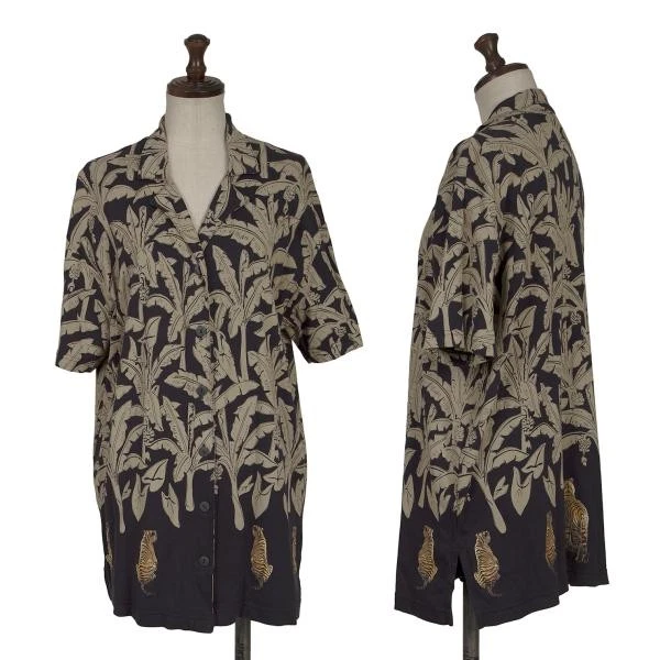 Camisa POI by KRIZIA Jungle Tiger Estampada Cuello Abierto Talla S-M (K-154201) Foto 1 de 4