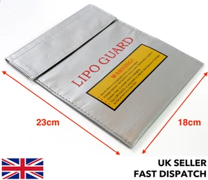 LiPo/Lithium Polymer Battery Charge Bag 23x18cm Protection/Guard Fire RC - Picture 1 of 3