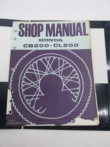 Honda Official Factory 1974 CB200 CL200 Service Shop Manual Book - Picture 1 of 3