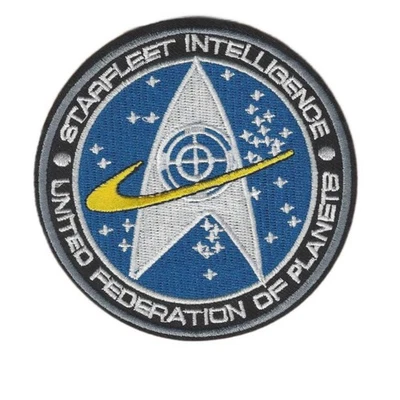 STARFLEET INTELLEGENCE IRON ON PATCH 4" Star Trek UFP Embroidered Applique - Image 1 of 2