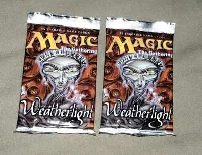 (2) Magic the Gathering Magic The Gathering paquetes de refuerzo sellados MTG: WEATHERLIGHT (15 cartas cada uno) Foto 1 de 4