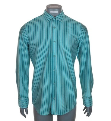 New Men's INC International Concepts Stretch Shirt Long Sleeve £59 Large Striped - Image 1 of 3