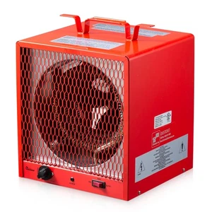 Industrial Red Electric Garage Heater 5600W 240V Portable With Thermostat - Picture 1 of 8