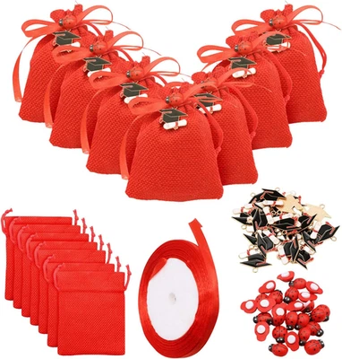 32 Pezzi Portaconfetti Laurea Con Ciondoli Sacchetti Bomboniere per Confetti E D - Immagine 1 di 4