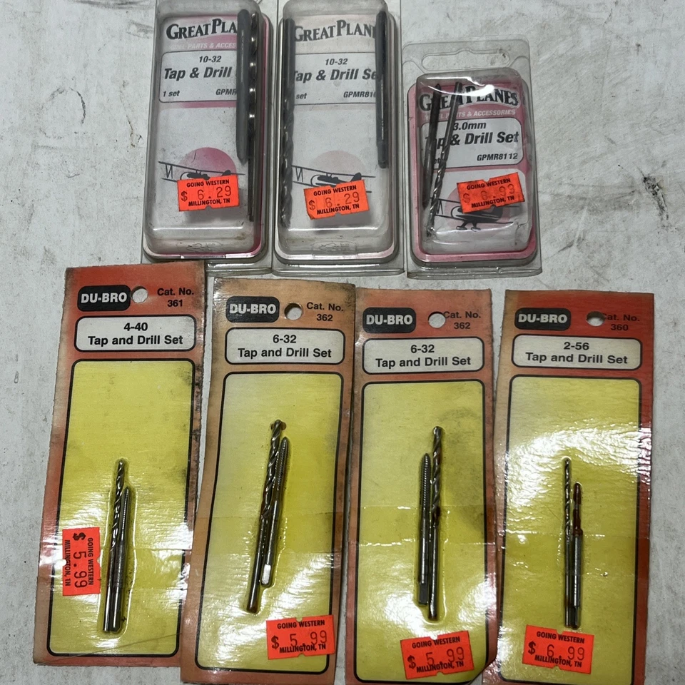 Lot Of Dubro & Great Planes Tap & Drill Sets NEW - Image 1 of 1