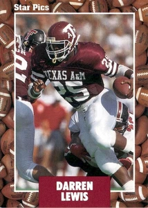 Darren Lewis 1991 Star Pics #94 Texas A&M Aggies - Picture 1 of 2