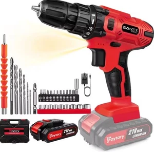 1 Battery 21V Cordless Drill Combi Driver High Power Electric Screwdriver Set UK - Picture 1 of 10