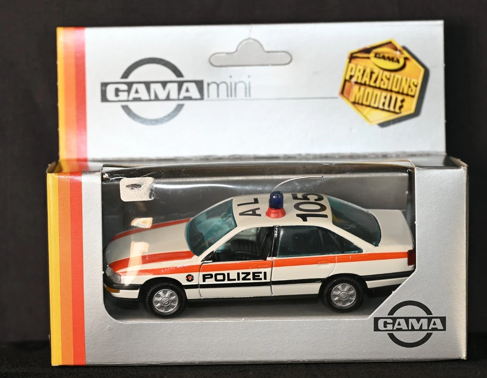 Opel Senator B Policía Vehículo 1:43 Diecast Gama Mini Alemania en caja Foto 1 de 4