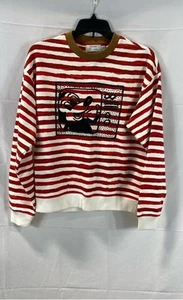 Coach Women Multicolor Striped Mickey Mouse Pullover Sweater Small Cotton - Picture 1 of 5