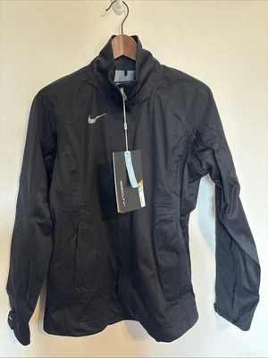 NWT NIKE Golf Women's Jacket Full Zip Storm Fit Size Lg Black Swoosh Sports - Image 1 of 4