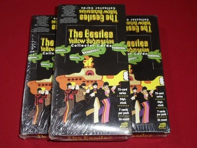 1999 Beatles Yellow Submarine Comic Images Factory Sealed Box Lot (3) 36 pks ea. - Image 1 of 4