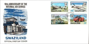 Swaziland 1975 10th Anniversary of Internal Air Service FDC - Picture 1 of 2